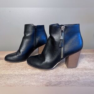 Apt.9 Women's Ankle Boot Size 9.5 Faux Leather Black Booties